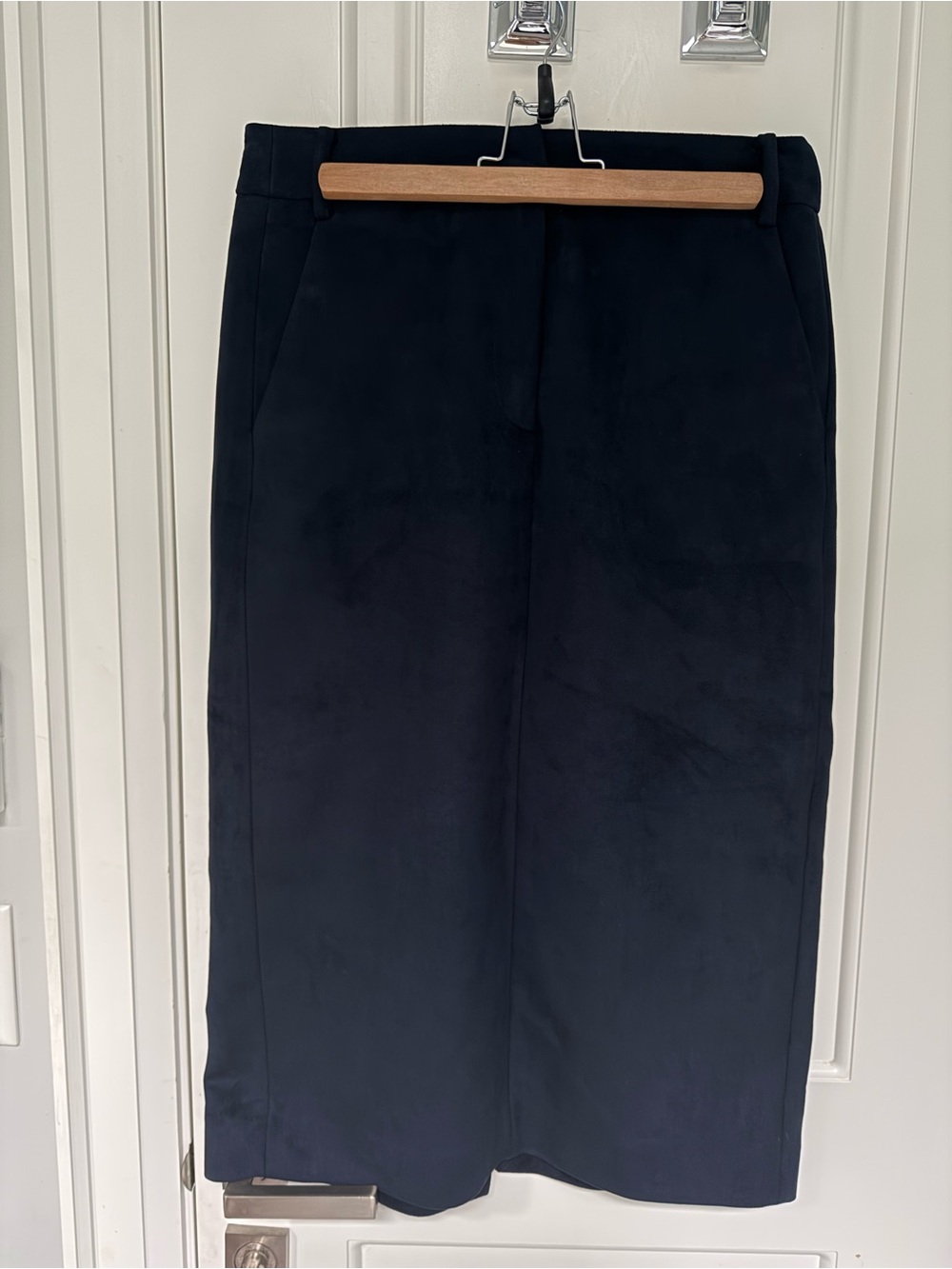 Tibi ultrasuede midi trouser skirt